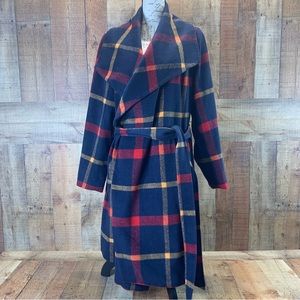 ModCloth wool plaid coat